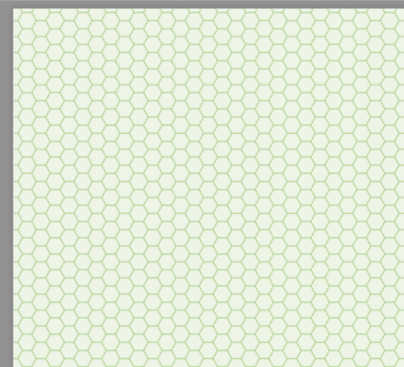 A hex grid with green lines on a pale green background, similar to the colors found on classic "engineering pads."